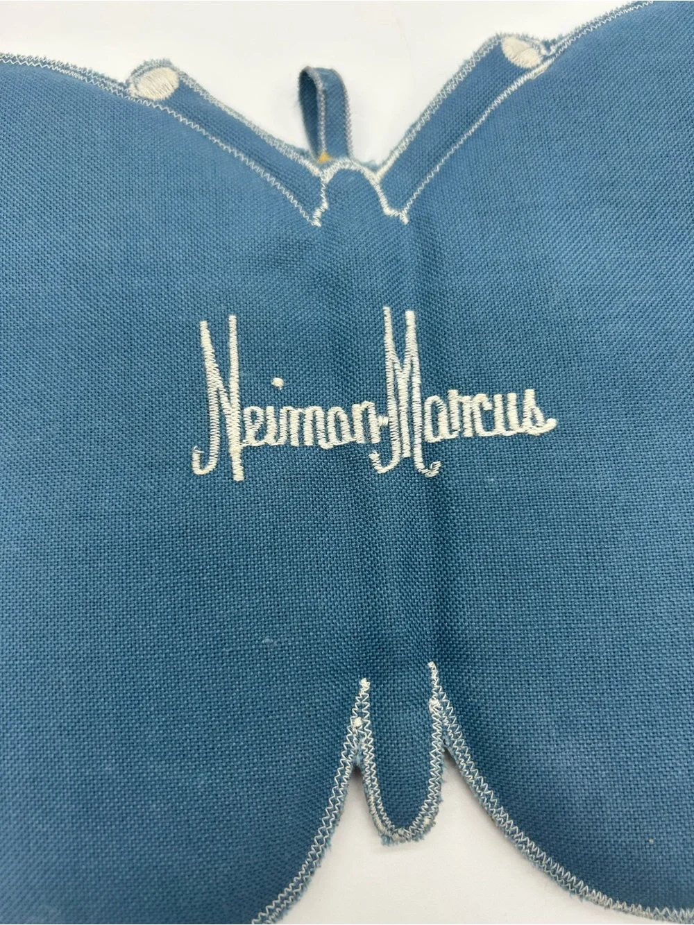 Vintage Neiman Marcus Butterfly Hot Pad Pot Holder Blue